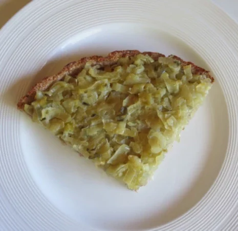 Part triangle de tarte aux légumes