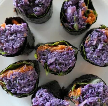 Rouleaux de choux violet