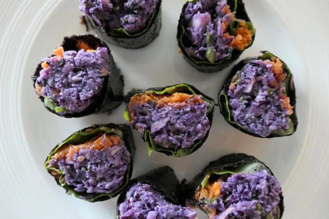 Rouleaux de choux violet